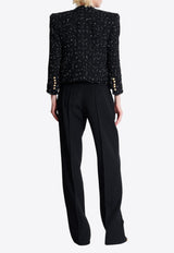 Balmain Polka-Dot Tweed Jacket Black EF0SC226XL06_BLACK
