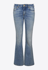 Balmain Washed-Out Flared Denim Pants Denim EF1MJ130DF24_DENIM