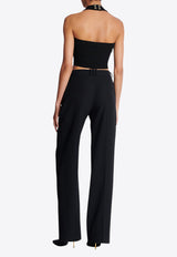 Balmain Tailored Grain De Poudre Wool Pants Black EF1PO160WC09_BLACK