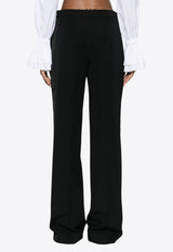 Balmain Tailored Grain De Poudre Wool Pants Black EF1PO162ME54_BLACK