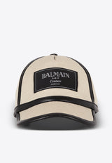 Balmain Canvas Couture Baseball Cap Beige EF1XA340CC16_BEIGE MULT