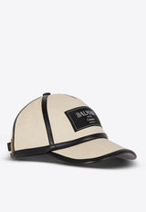 Balmain Canvas Couture Baseball Cap Beige EF1XA340CC16_BEIGE MULT