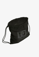 Dolce & Gabbana Kids Boys DG Logo Print Nylon Backpack Black EM0050 AZ589 HN5ZL