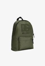 Dolce & Gabbana Kids Boys DG Logo Rubber Patch Backpack Green EM0074 AM224 80560