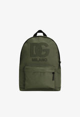 Dolce & Gabbana Kids Boys DG Logo Rubber Patch Backpack Green EM0074 AM224 80560