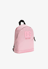 Dolce & Gabbana Kids Girls DG Logo Patch Backpack Pink EM0147 AU927 80400