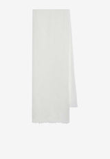 Destin Cashmere-Blend Fringed Scarf White EMMEUNWO/R_DESSR-WHT