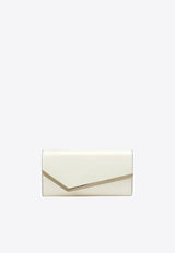 Jimmy Choo Emmie Patent Leather Clutch Bag Latte EMMIE PAT LATTE/LIGHT GOLD
