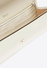 Jimmy Choo Emmie Patent Leather Clutch Bag Latte EMMIE PAT LATTE/LIGHT GOLD