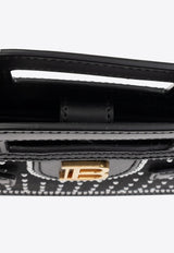 Balmain Small B-Buzz Polka Dot Top Handle Bag Black EN0KJ931AEPS_BLACK