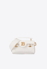 Balmain B-Buzz 19 Leather Top Handle Bag White EN1AE742LPOS_WHITE