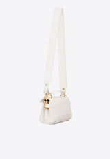 Balmain B-Buzz 19 Leather Top Handle Bag White EN1AE742LPOS_WHITE