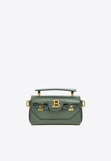 Balmain B-Buzz 19 Leather Top Handle Bag Green EN1AE742LSLX_GREEN