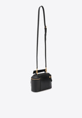 Balmain B-Buzz 19 Vanity Leather Top Handle Bag Black EN1BH952LSLX_BLACK