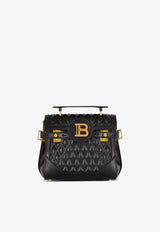 Balmain B-Buzz 23 Diamond-Quilted Top Handle Bag Black EN1DB530LHLB_BLACK