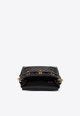 Balmain B-Buzz 23 Diamond-Quilted Top Handle Bag Black EN1DB530LHLB_BLACK