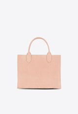 Balmain Small B-Army Suede Tote Bag Nude EN1FE900LDCY_NUDE