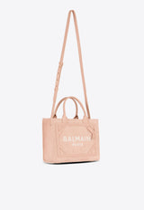Balmain Small B-Army Suede Tote Bag Nude EN1FE900LDCY_NUDE