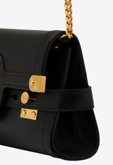 Balmain B-Buzz Pouch 23 Leather Clutch Black EN1LE596LAVE_BLACK