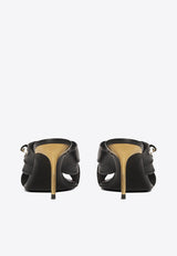 Balmain Safety Pin 75 Leather Mules Black EN1UR079LNAP_BLACK