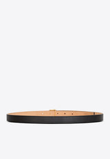 Balmain Thin Calfskin B-Belt Black EN1WJ000LVTL_BLACK