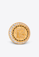 Balmain PB Rhinestone Embellished Brooch Gold EN1XM462MBES_GOLD