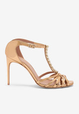 Malone Souliers Erika 90 Crystal-Embellished Leather Sandals ERIKA 90-2 ANTIQUE GOLD