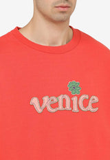 Erl Vince Crewneck Pullover Sweatshirt Orange