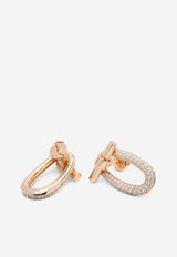 Adage Pendant Earrings in Rose Gold and Diamonds