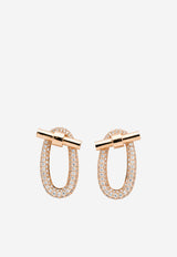 Adage Pendant Earrings in Rose Gold and Diamonds