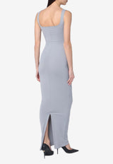 Entire Studios Square Neck Maxi Dress Gray ES2348NY/Q_ENTST-RH