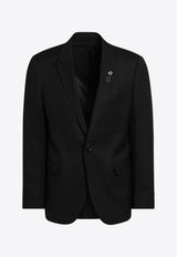 Lardini Single-Breasted Buttoned Blazer Black ES5819E77ESE64308/Q_LARDI-999