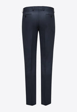 Lardini Single-Breasted Wool-Blend Suit Blue ES787AE_NAVY