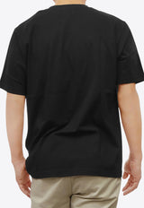 Lardini Logo Print Crewneck T-shirt Black ESLTMC70_BLACK