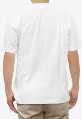 Lardini Logo Print Crewneck T-shirt White ESLTMC70_WHITE