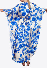 Borgo de Nor Esmeralda Satin Maxi Dress Multicolor ESMERALDA_BLUE MULTI