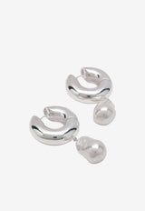éliou Perla Pearl Hoop Earrings Silver ESPER010MET/R_ELIOU-041