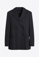 S Max Mara Ester Double-Breasted Wool Jacket Midnight Blue ESTERCO/R_MAXS-001