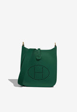 Mini Evelyne 16 in Vert Moyen Taurillon Clemence with Gold Hardware