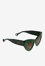 Butterfly Sunglasses with Logo-Lettering