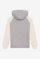 Eleventy Boys Slogan Print Hoodie Gray EX4P30-Z3122_GREY
