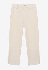 Eleventy Boys Wool-Blend Straight-Leg Pants Ivory EX6P50-I0233_IVORY