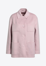 Max Mara Classic Wool-Blend Jacket Pink EXTRAWO/R_MAXMS-077