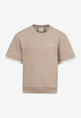 Eleventy Boys Logo Fleece T-shirt Beige EY4P21-Z3716_BEIGE