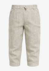 Eleventy Boys Elastic Waist Track Pants Green EY6P10-I0316_GREEN