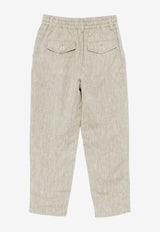 Eleventy Boys Elastic Waist Track Pants Green EY6P10-I0316_GREEN