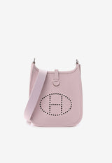 Hermès Mini Evelyne 16 in Mauve Pale Clemence Leather with Palladium Hardware