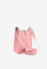 Hermès Mini Evelyne 16 in Rose Sakura Clemence Leather with Palladium Hardware