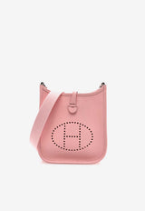 Hermès Mini Evelyne 16 in Rose Sakura Clemence Leather with Palladium Hardware