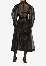 Dolce & Gabbana Organza Trench Coat F0D1OT FUMG9 N0000 Black